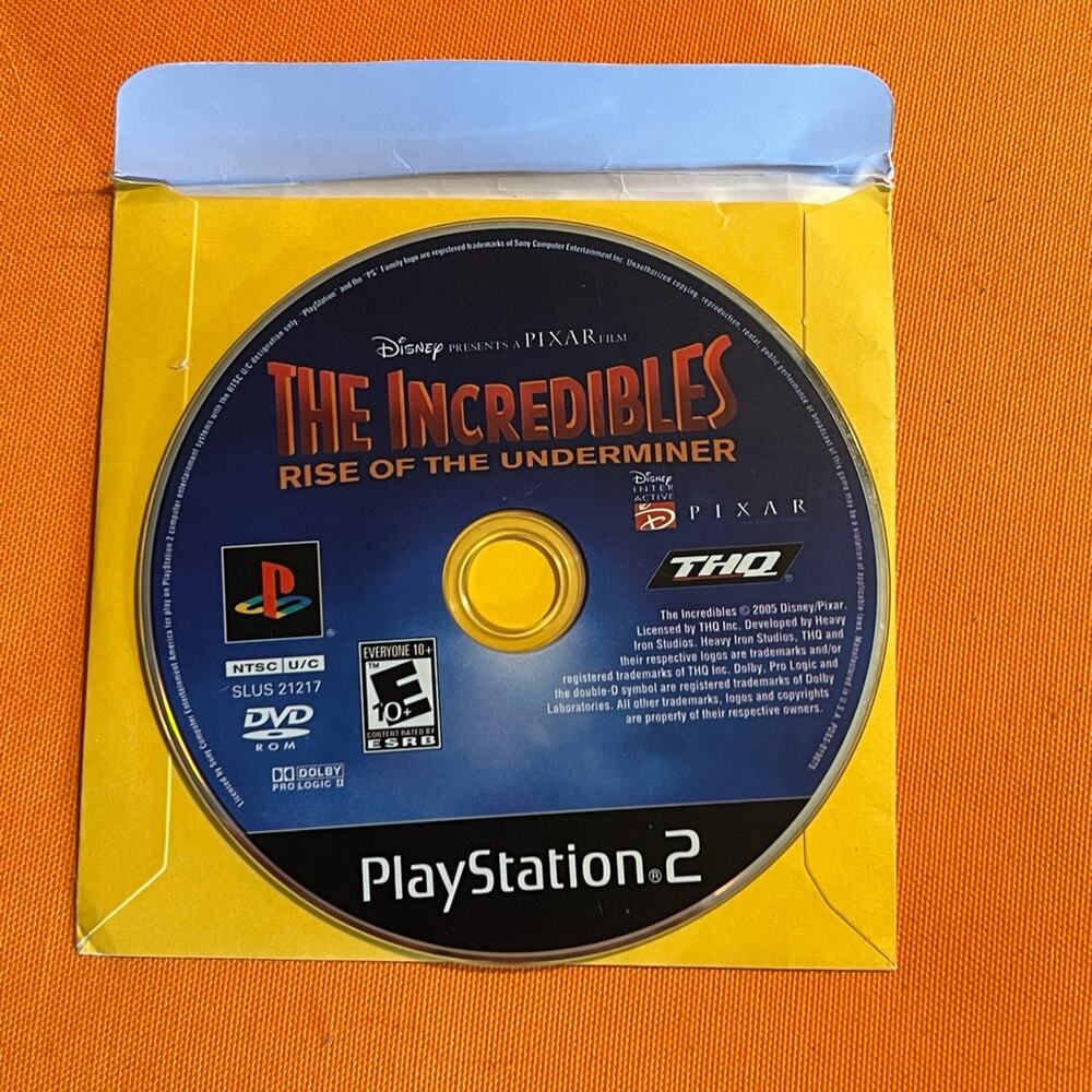 The Incredibles Rise Of The Underminer Playstation 2 PS2 Game Disc Only